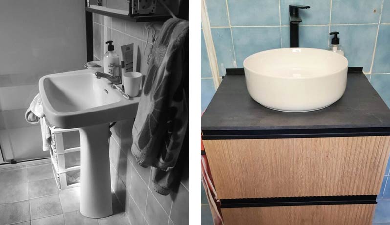 Transformación de lavabo en Xàtiva